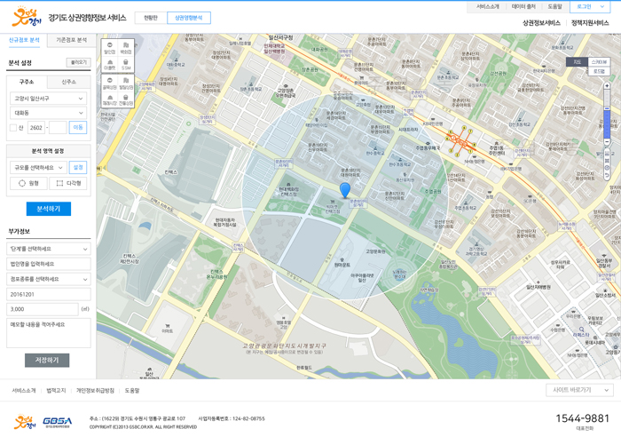 경기도 상권영향분석 서비스