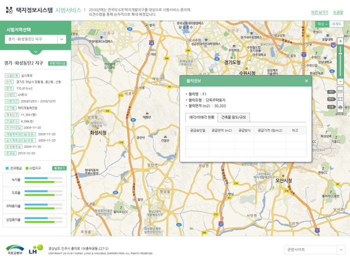 LH 택지정보시스템