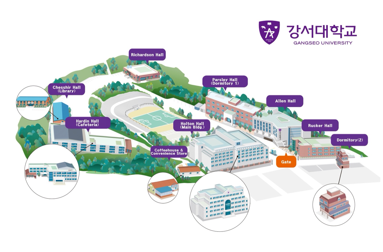 Gangseo University campus map